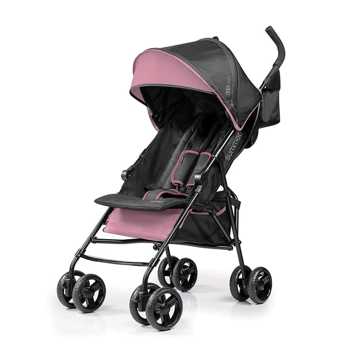 Convenience Stroller, Blue/Black Lightweight Infant Stroller with Compact Fold