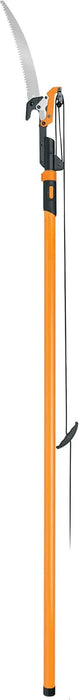 2-in-1 Extendable Tree Pruner and Pole Saw (Extends 7.9 - 12 feet) with Rotating Head, Pruning Stik Model with15-Inch Double-Grind Saw Blade, and Double Locking System