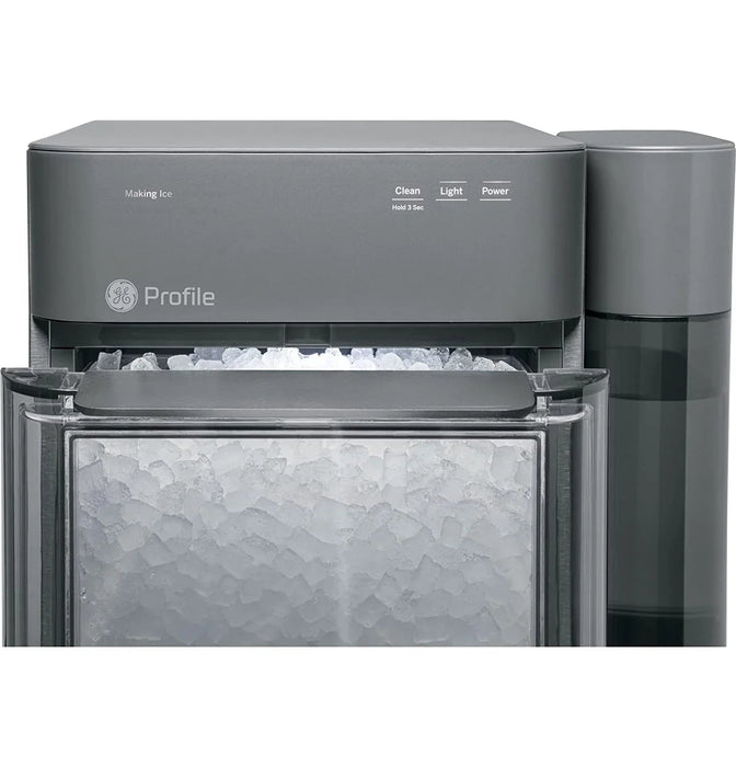 Countertop Nugget Ice Maker | Ice Machine with WiFi Connectivity | Smart Home Kitchen Essentials | Black Stainless