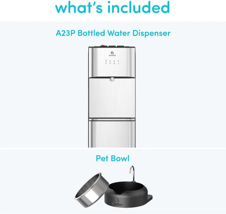 Limited Edition Self Cleaning Water Cooler Water Dispenser - 3 Temperature Settings - Hot, Cold & Room Water, Durable Stainless Steel Construction, Bottom Loading .
