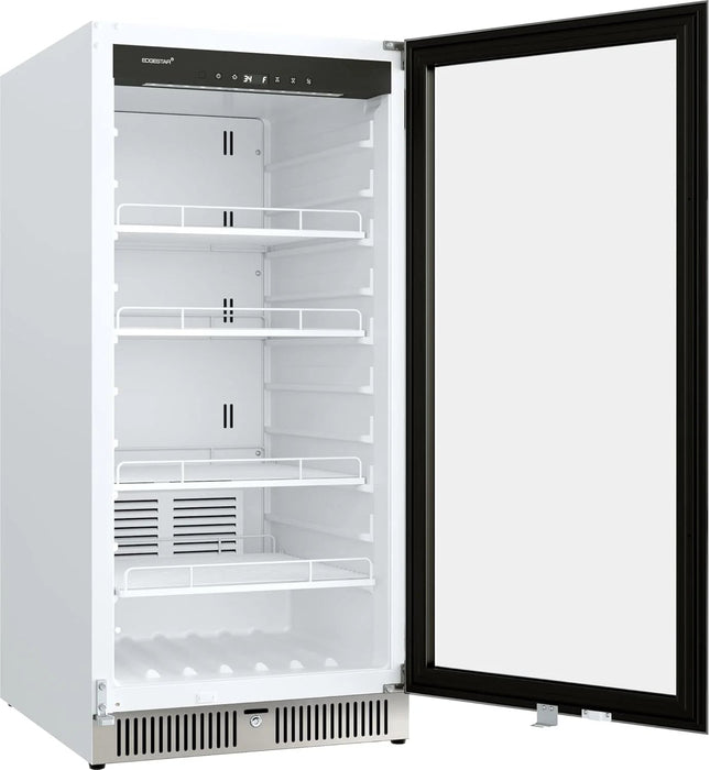 22" Wide 10.1 Cu. Ft. Commercial Beverage Merchandiser – Stainless Steel, Temp Alarm, Reversible Door