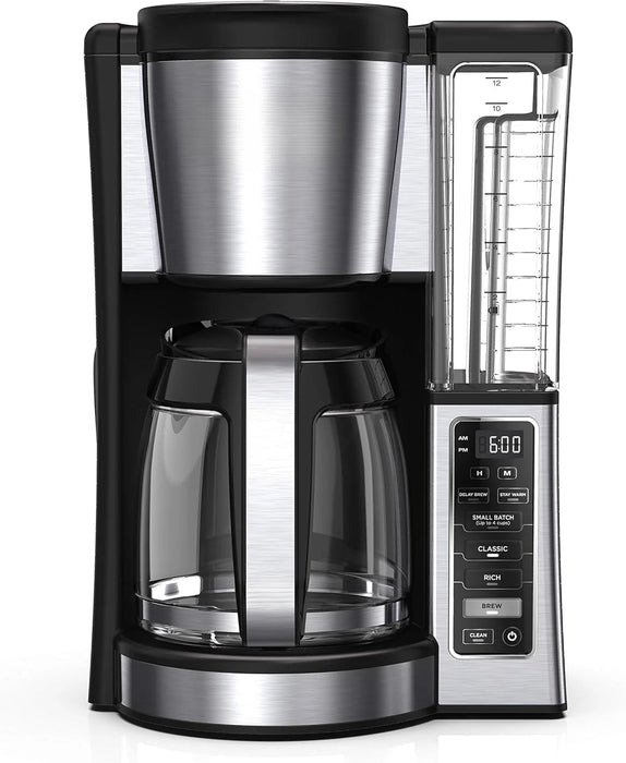 12-Cup Programmable Coffee Brewer, 2 Brew Styles, Adjustable Warm Plate, 60oz Water Reservoir, Delay Brew - Black/Stainless Steel