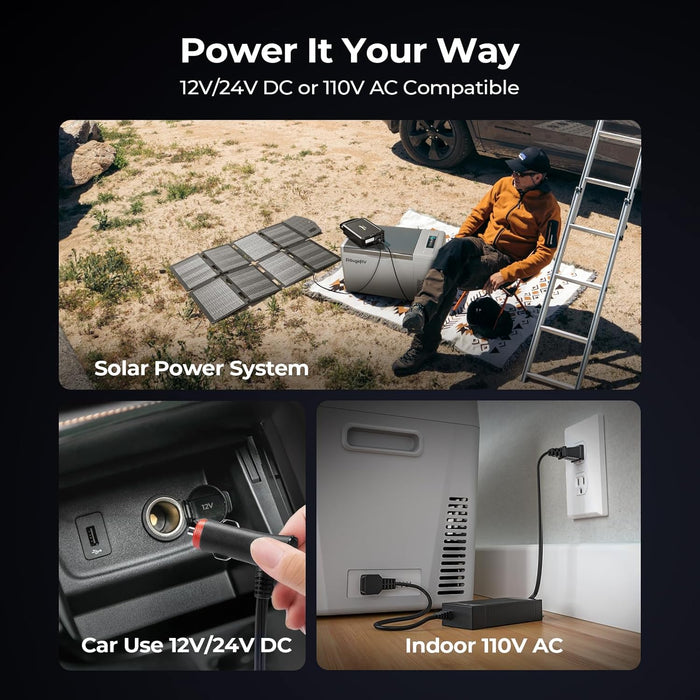 12 Volt Refrigerator 12V Car Fridge 23 Quart Portable Freezer Compressor Cooler 12/24V DC 110~240 Volt AC for Truck Van RV Camper SUV Travel Camping Road Trips Tailgating -7℉~50℉