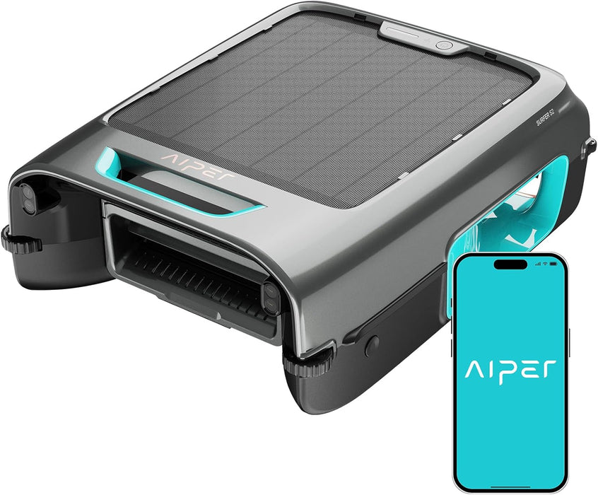 Solar Pool Skimmer with APP Support, 24/7 Cleaning, Dual Charging Modes, Smart Obstacle Avoidance, Ideal for All Swimming Pool Types