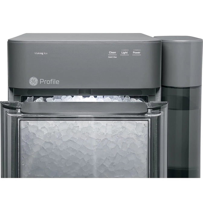 2.0 Countertop Nugget Ice Maker | Ice Machine with WiFi Connectivity | Smart Home Kitchen Essentials | Black Stainless