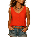 green sleeveless summer blouse styled for casual outfit
