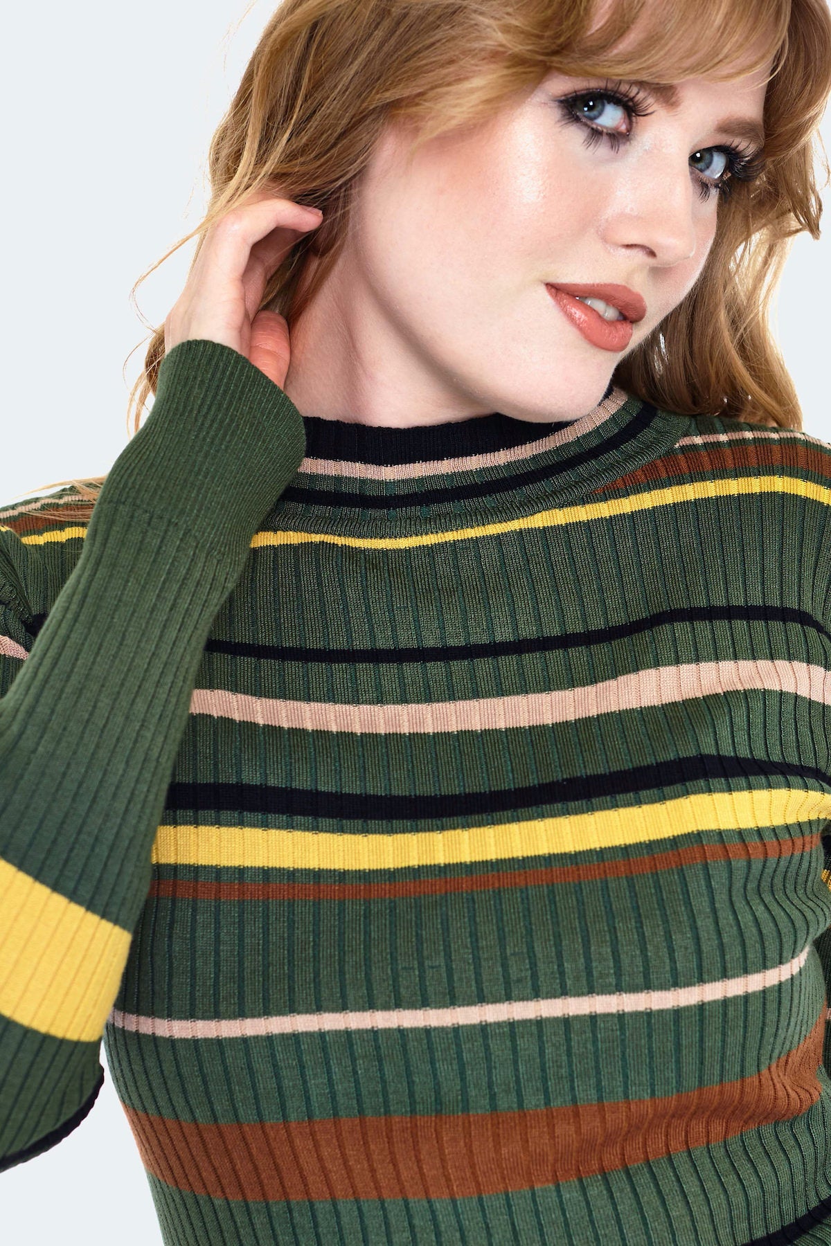 70's Stripes Ribbed Sweater