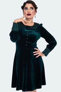 Green Velvet Dress