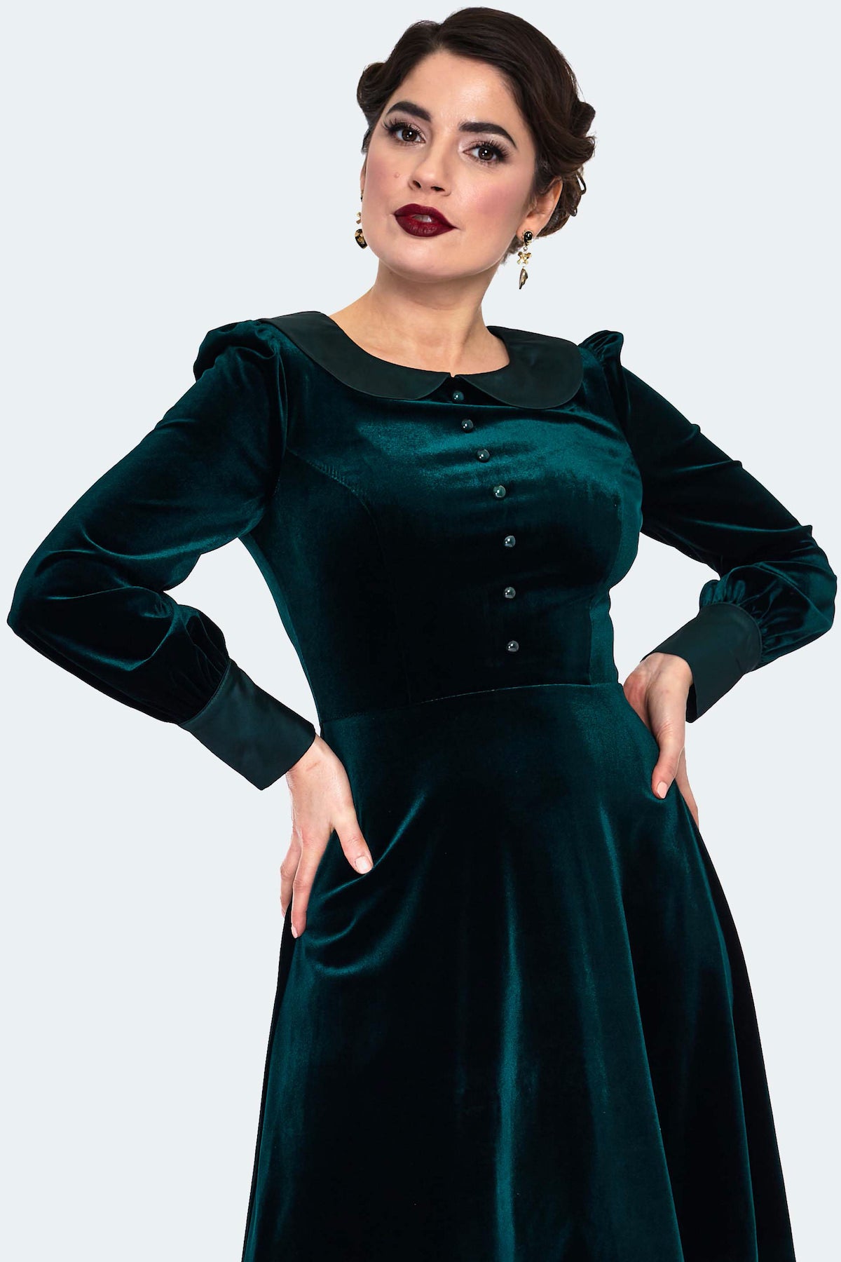 Green Velvet Dress