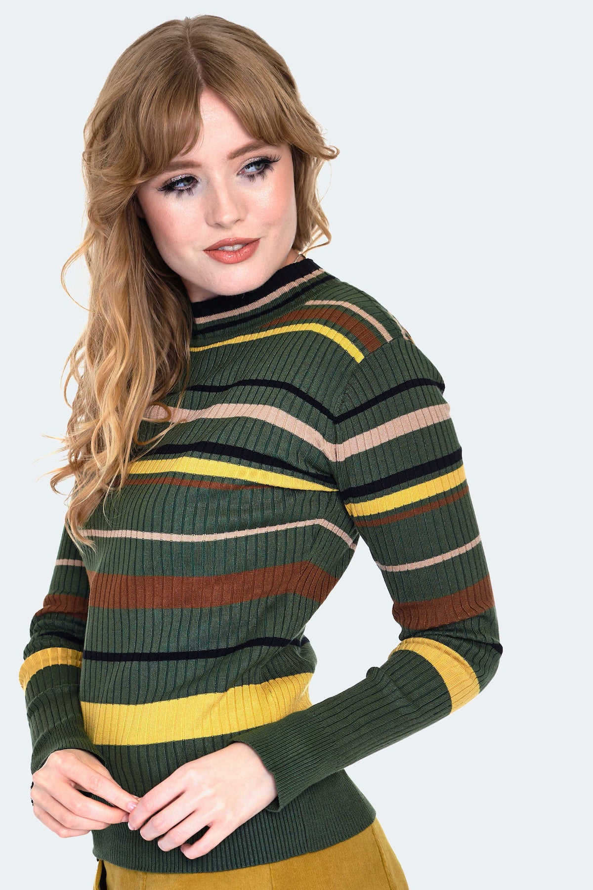 70's Stripes Ribbed Sweater