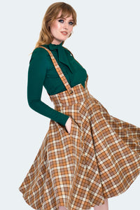 Plaid Overall Skirt