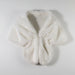White fur shrug on a white background
