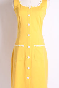 Yellow Daisy Trim Dress