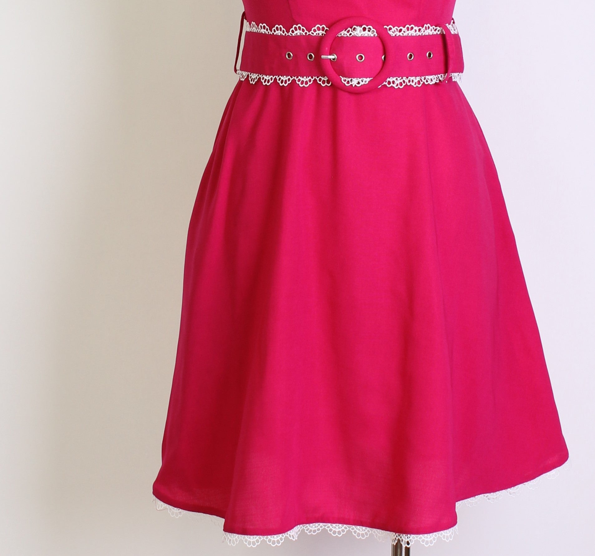 Magenta Peter Pan Collar Dress