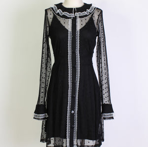 Black Dot Mesh Dress