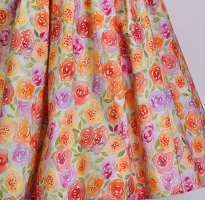Watercolor Roses Dress